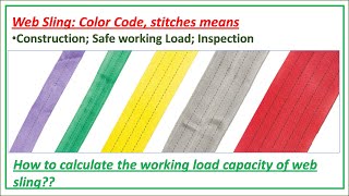 Web Sling: Construction, types, inpection and safe working load calculation, how to use web sling.
