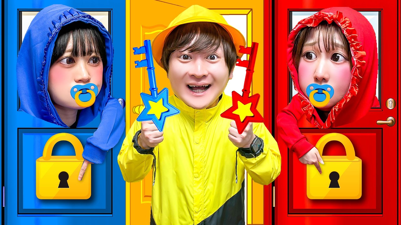Short Play] Babies are trapped!? What should we do? Red and