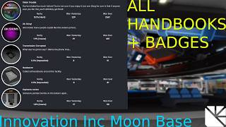 All badges & handbooks in Innovation Inc Moon Base
