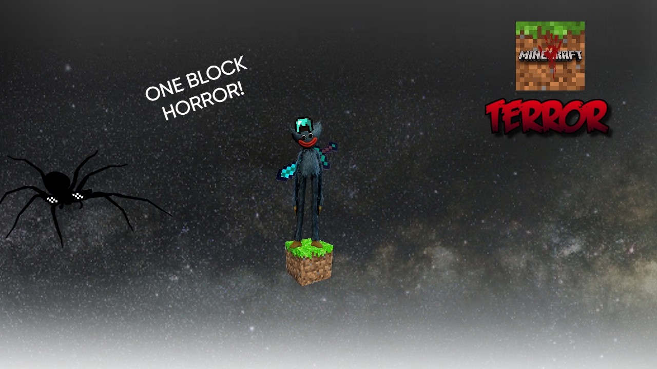 VARIAS ARANHAS TENTARAM ME PEGAR! One Block Horror #minecraft #terror #memes #fy