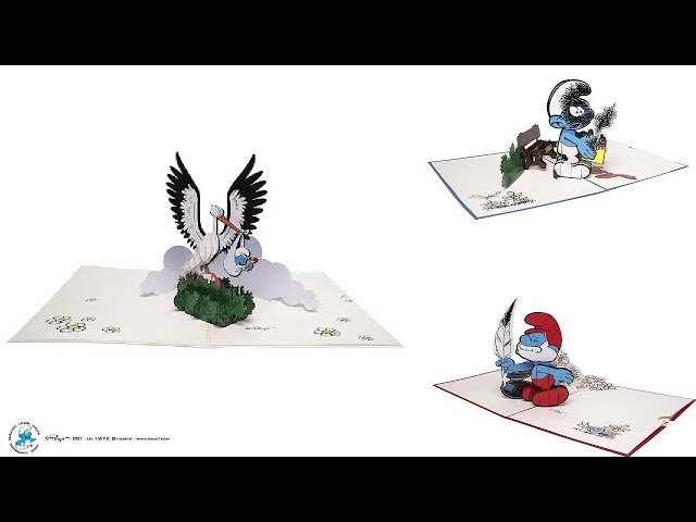 Hartensteler® Pop-Up Card Lol Smurfs - 3D Lol Smurf Card for Kids