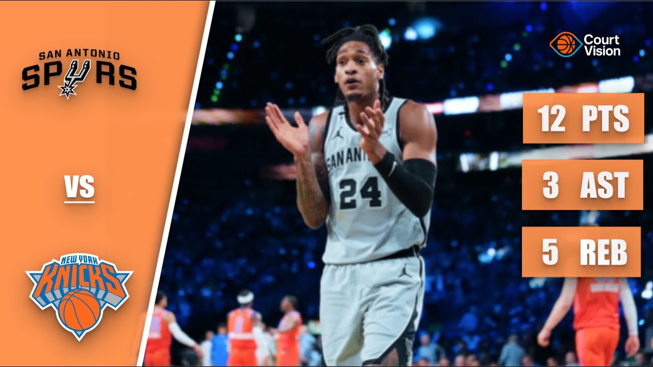 Devin Vassell - 12 Points, 3 Assists, 5 Rebounds vs Knicks - 2025 Season