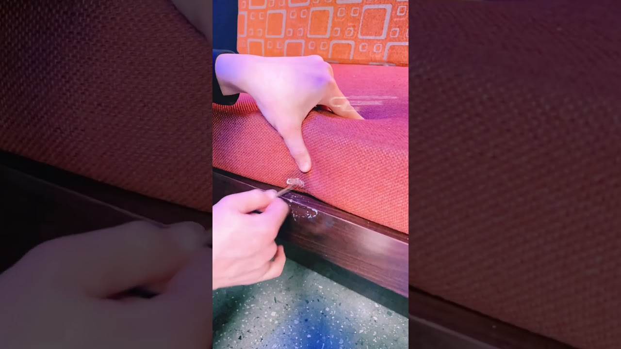 Chewing gum removal from upholstery and wooden furniture at one of the restaurants in New York.