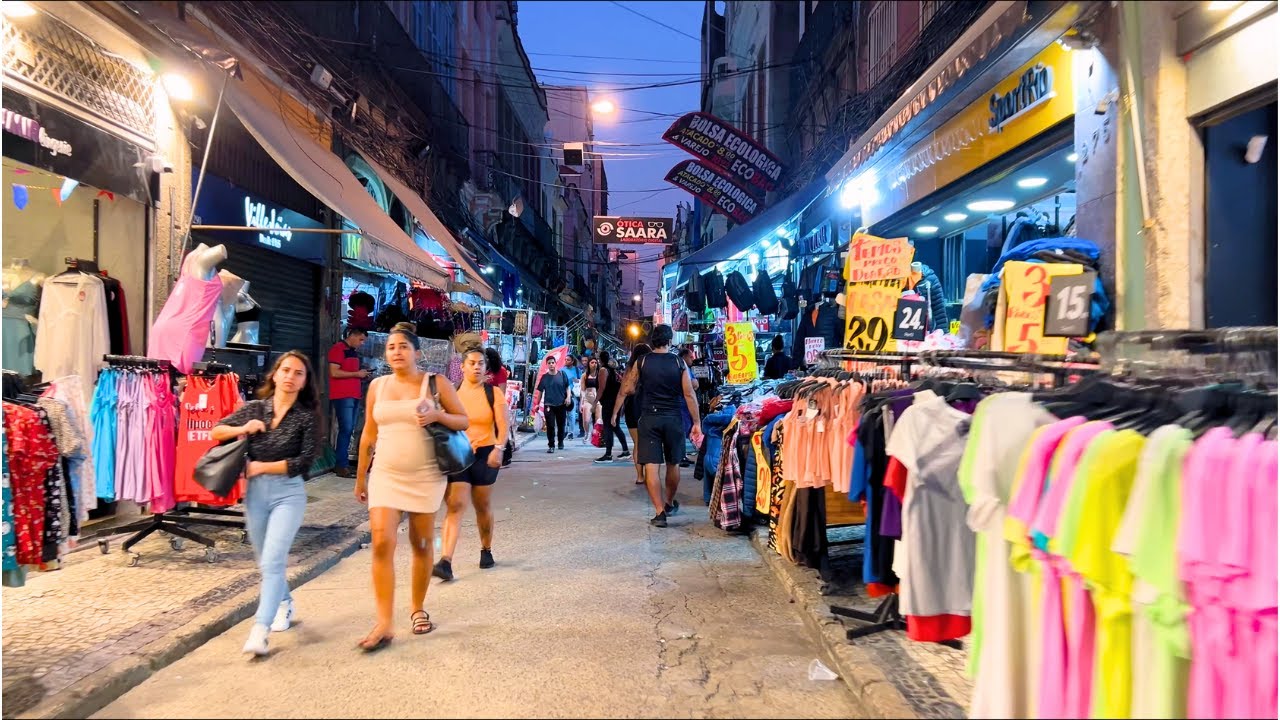 Friday Night in Downtown Rio de Janeiro | Brazil【4K】2024