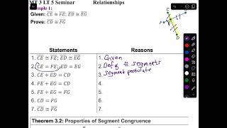 Geometry MT 3 LT 5 seminar part 1 proving segment relationships ￼