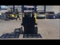 Hyster forklift with multi load handler attachment