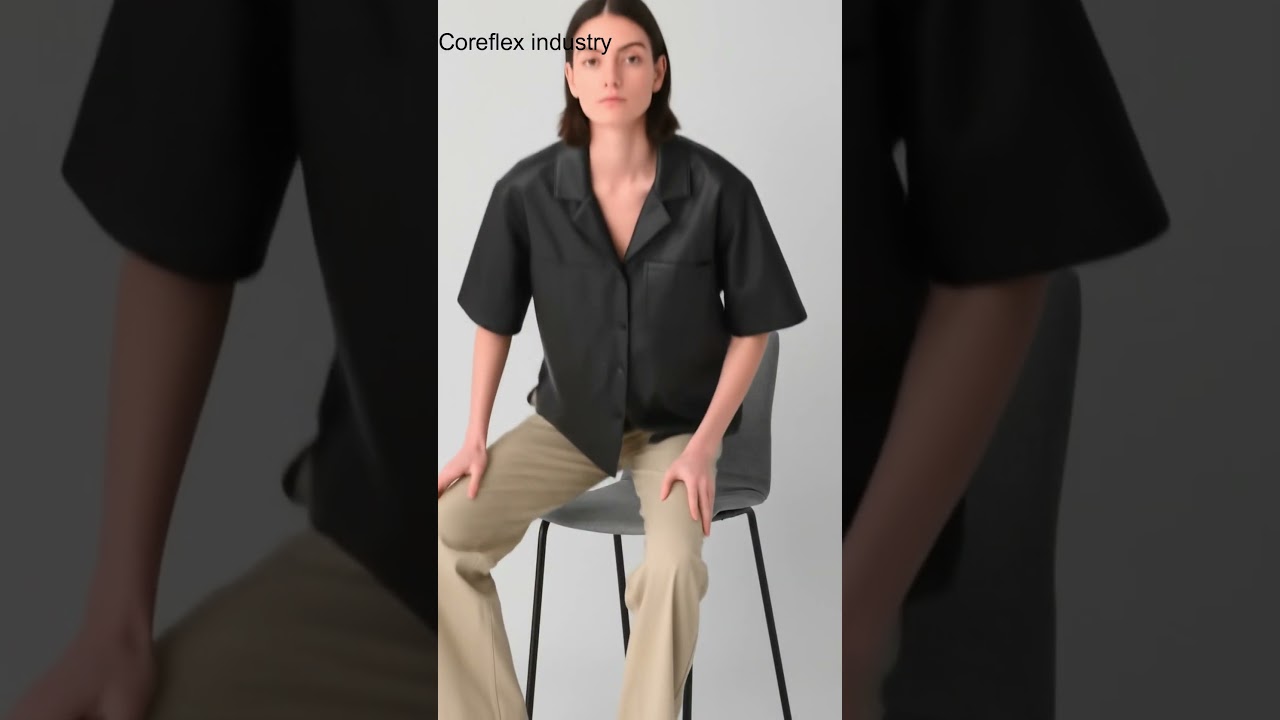 Black Leather Shirt Womens