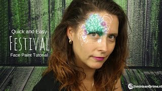 Festival Face Paint Tutorial | Quick Face Paint Tutorial | 2 Minute Face Paint