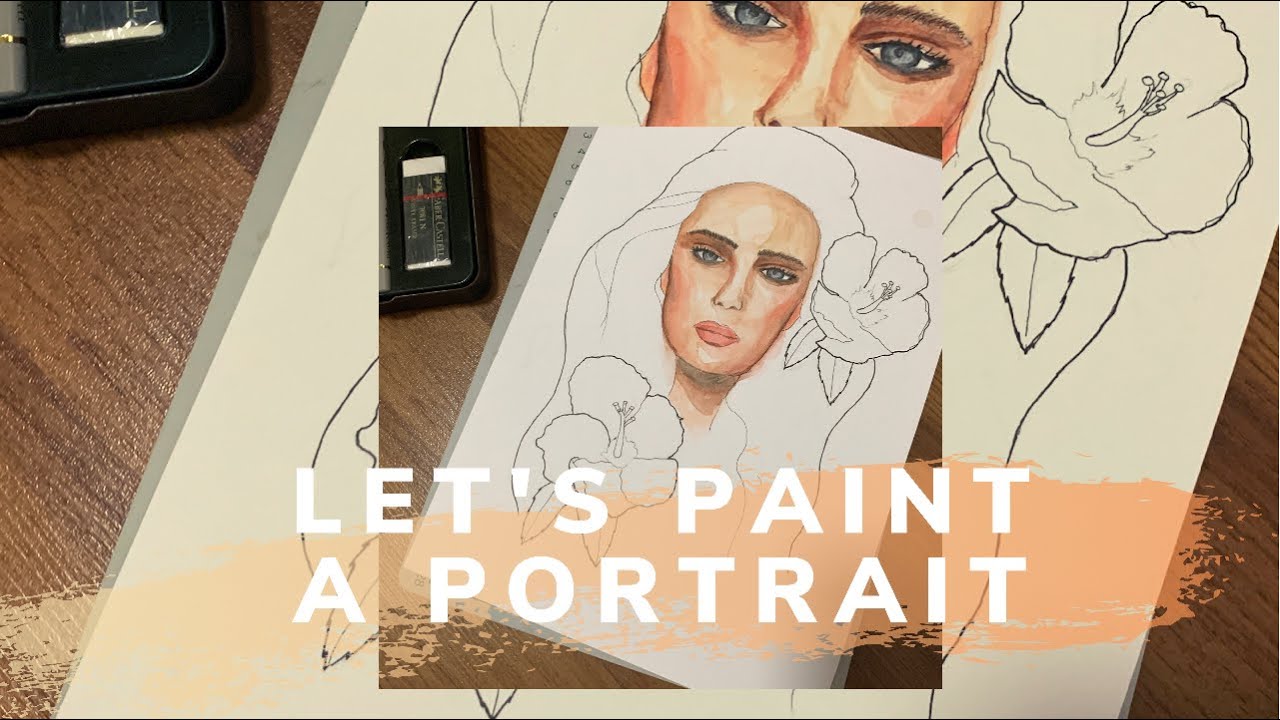 LET'S PAINT A PORTRAIT- LADY WITH FLOWERS