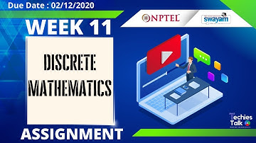 NPTEL Discrete Mathematics Week 11 Quiz Assignment Solutions and Answers || August 2020 || Swayam
