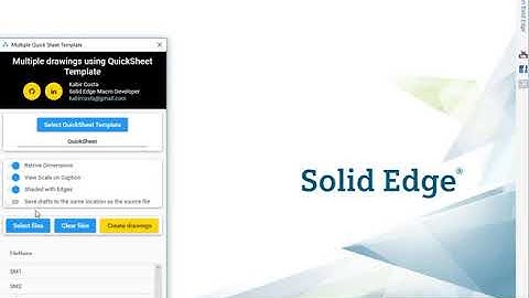 Solid Edge Macro - Multiple drawings using Quick Sheet Template