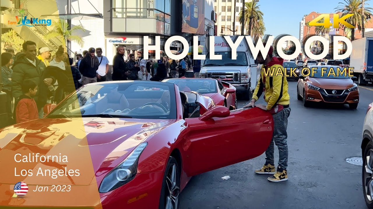 HOLLYWOOD Walk Of Fame 🌴 Los Angeles [4K] 🇺🇸 Jan2023 - YouTube
