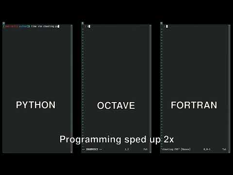 Python vs Fortran vs Octave (Matlab) side-by-side performance comparison
