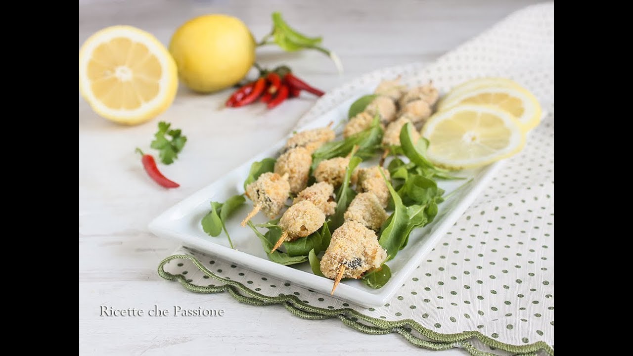 Cozze gratinate su spiedino - Ricette che Passione