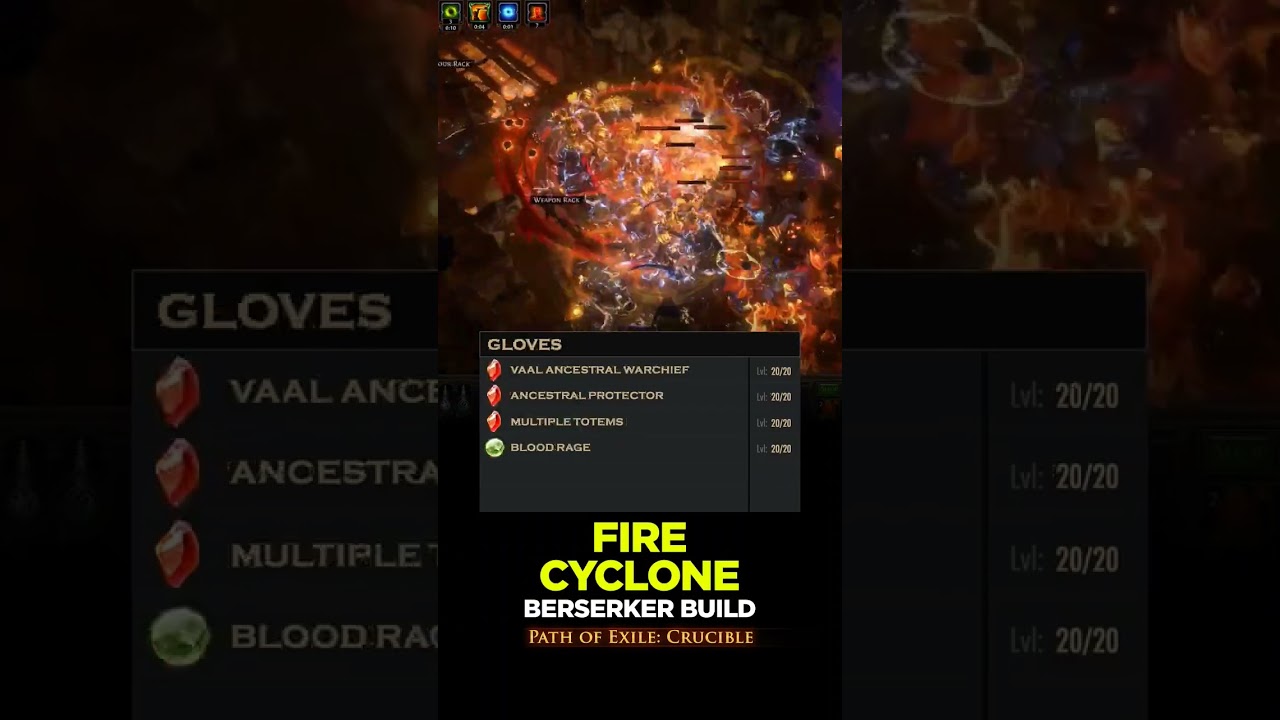 3.21 Quick PoE Build - Fire Cyclone - Poe Builds #shorts #pathofexile