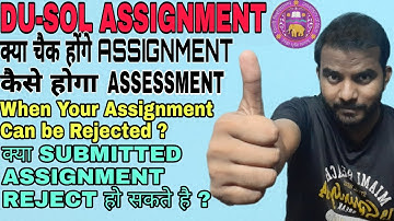 DU-Sol Assignment Updates| कैसे चेक होंगे Assignment | Sol Assignment Submission Last Date