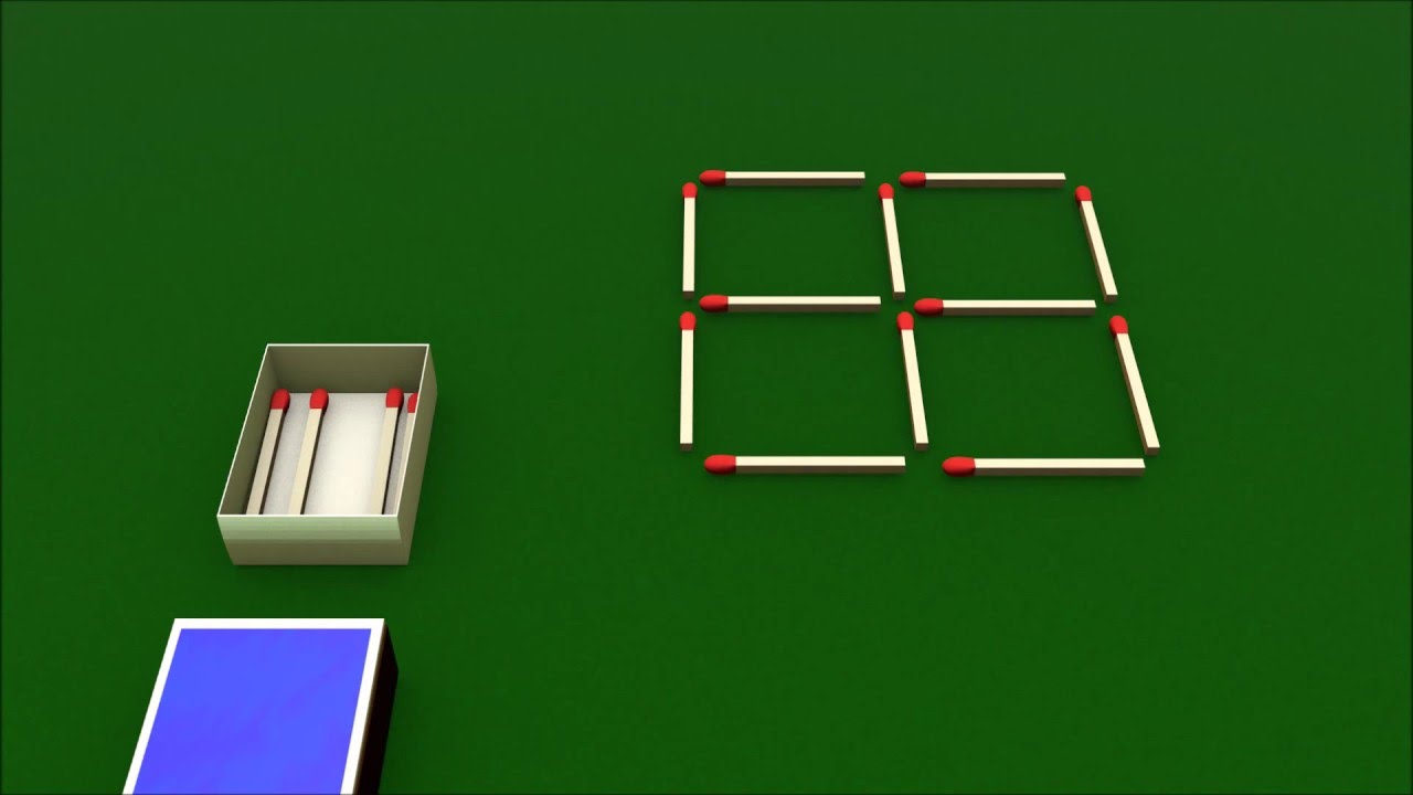  3 animierte Streichholzrätsel mit Lösungen - matchstick puzzles with Bildidee 