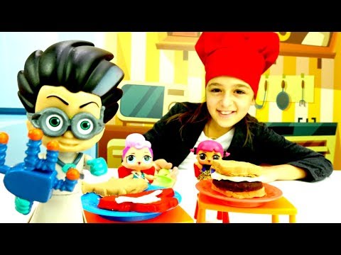 Герои в масках открыли ресторан! Мультик с ЛОЛ и игрушками