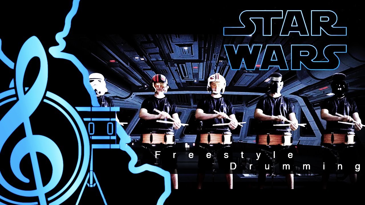 Star Wars Drum Line (Freestyle Drumming with Stick tricks) YouTube