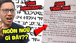 Teen Code Còn Thua Tiếng Anh, Code Minecraft? - Thứ 7 Cùng Sơn Đù