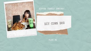 Korean Corn Dog With Mozzarela Cheese Yakult Series By Siptea Vlog