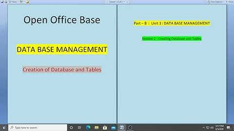 Open Office Database -  Table Wizard  - Creating Database and  Tables using Table Wizard