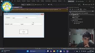 Aritmético, área de un cuadrado y rectángulo en Visual Studio.