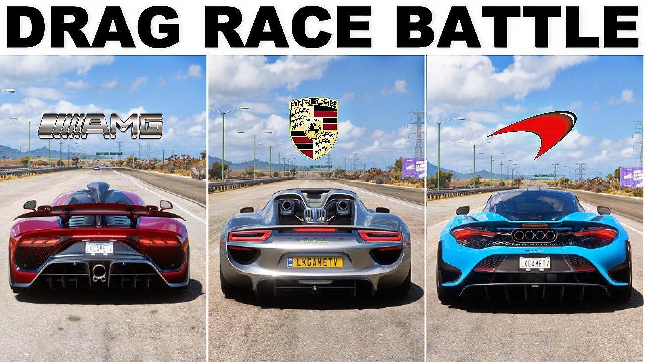 VSシリーズまとめ　※P18 P19カード追加 FH5 DRAG RACE - Mercedes AMG ONE vs Porsche 918 Spider vs Mclaren