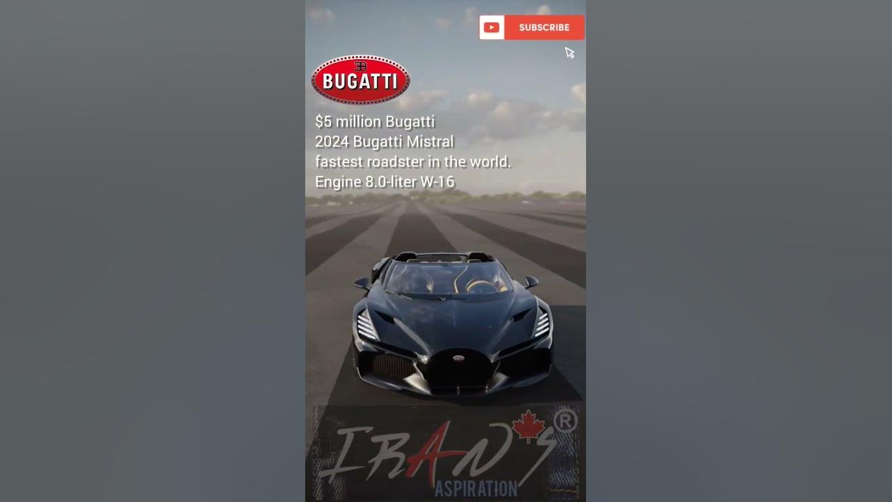Bugatti Mistral Bugatti 2024 Roadster in the world. YouTube