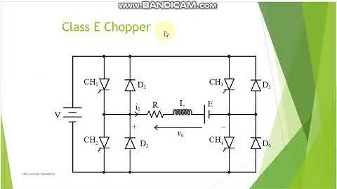 CHOPPERS DC DC CONVERTERS CLASS C, D & E
