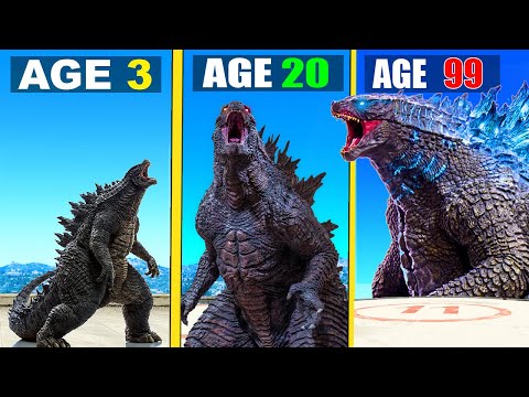 FRANKLIN Surviving 99 YEARS As GODZILLA in GTA 5 (GTA 5 MODS)