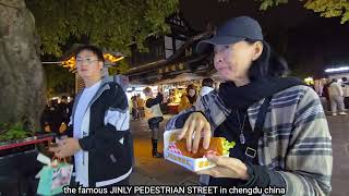 The Famous...jinly Pedestrian Street In Chengdu China Where Locals Go For Outdoor Shopping.