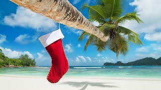 Tropical Beach Christmas with Smooth Christmas Jazz Music & Ocean Waves Sounds for Work, Study
