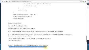 09 - Create ListBox and Populate