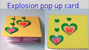 Explosion card/how to make Explosion card/Explosion popup birthday card/Explosion card for scrapbook
