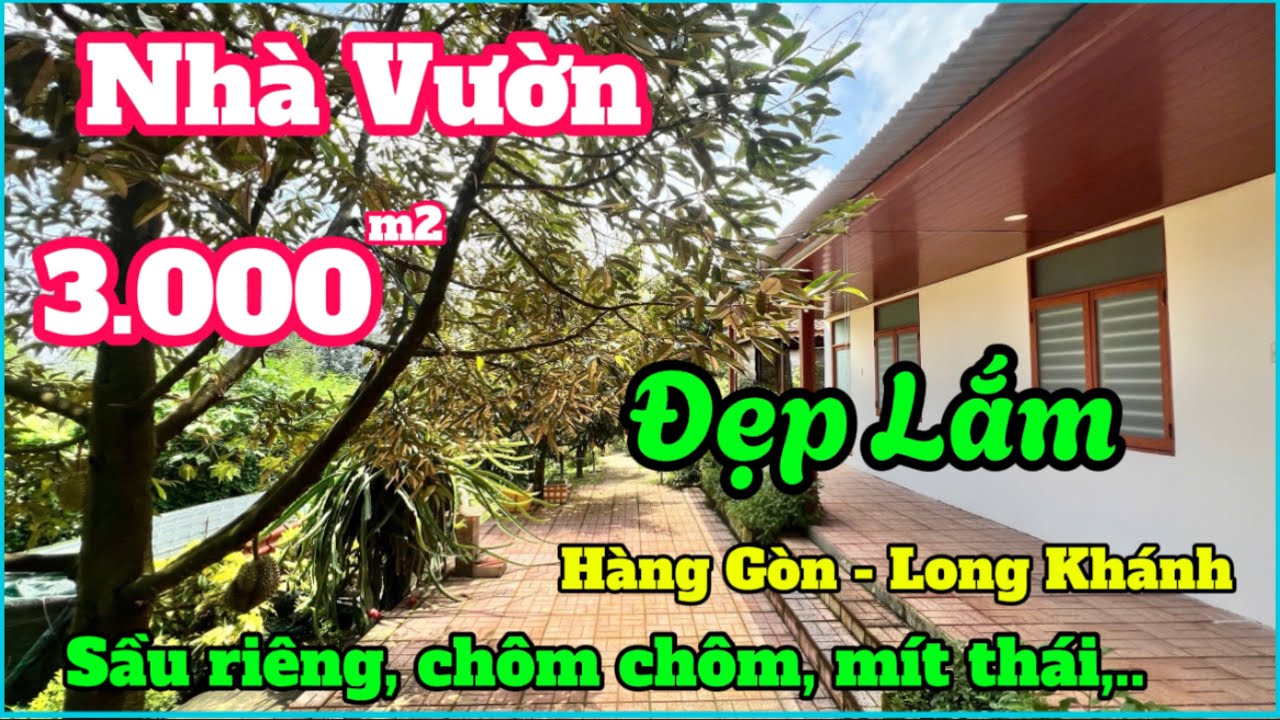 Nhà đất đồng nai, Nhà vườn nghỉ dưỡng trái cây xum xuê 3.000m2 Long Khánh - ĐN