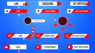 YouTube Subscribe Buttons Template for After Effects