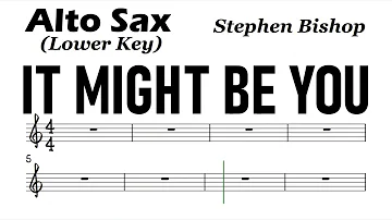 It Might Be You Alto Sax Lower Sheet Music Backing Track Play Along Partitura