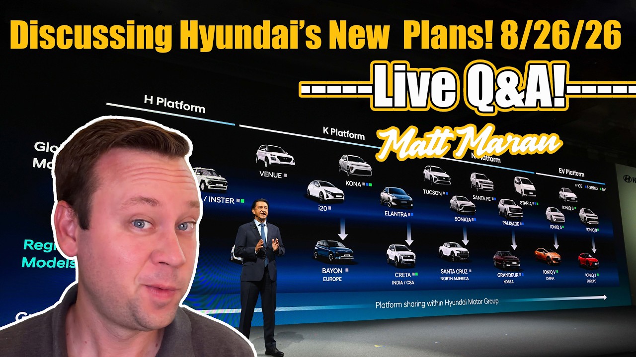 Discussing Hyundai's New Plans 8/26/26 + LIVE Q&A + Car Talk!