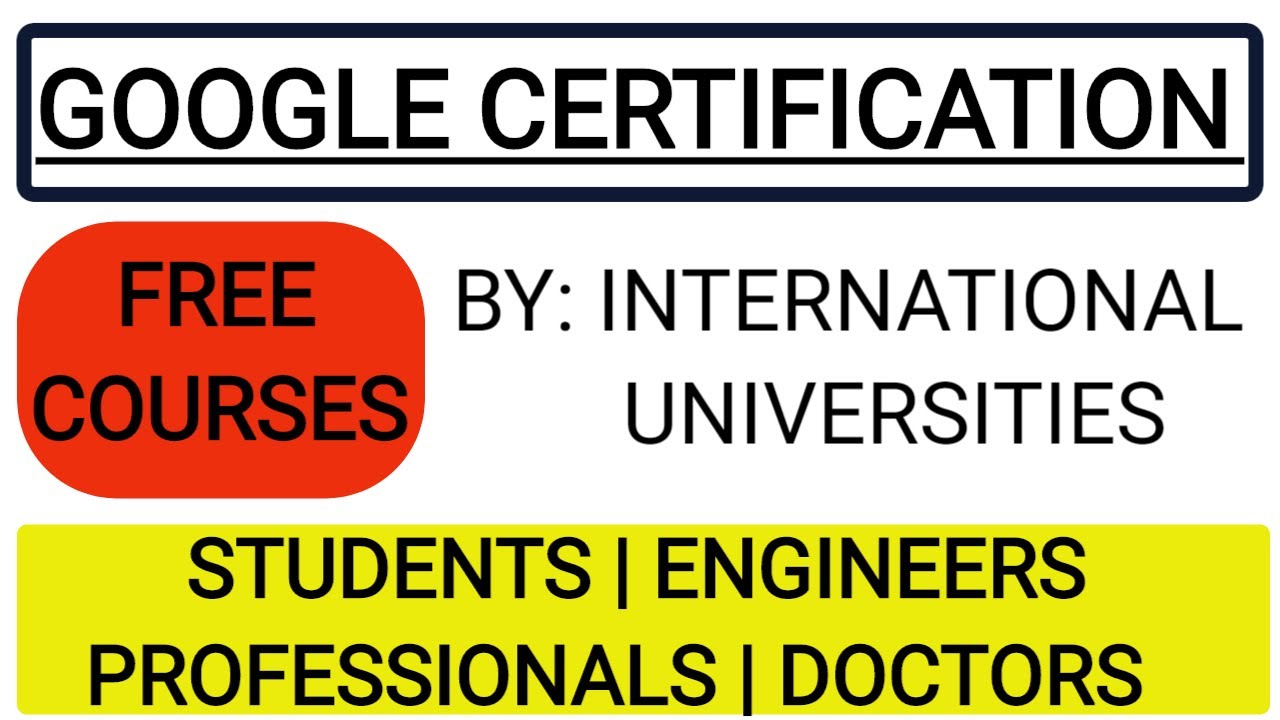Google CERTIFICATION || Google 125 FREE COURSES || COURSES BY