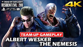 DEAD BY DAYLIGHT (PS5 PRO) Albert Wesker & NEMESIS TEAM-UP 2V8 Resident Evil Gameplay (4K 60FPS)