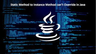 Static to Instance Method can't Override in Java #tamilexplanation #javaprogramming