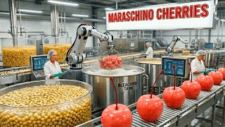 Inside a Modern Maraschino Cherry Factory: From Bleaching to Sweet Jarred Cherries (Full Process)