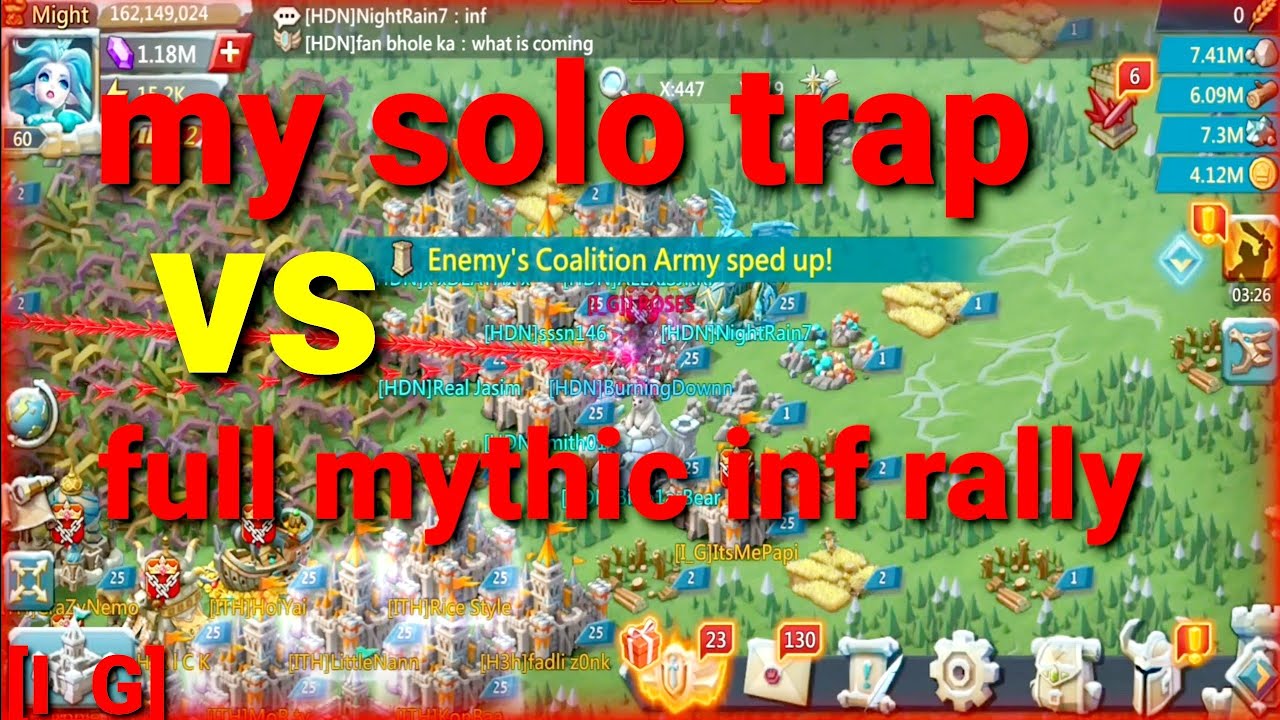solo trap gets rallied again by [I_G] || lords mobile - YouTube