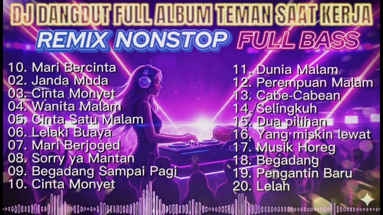 FULL BASS REMIX NONSTOP🎧DJ DANGDUT FULL ALBUM TEMAN SAAT KERJA