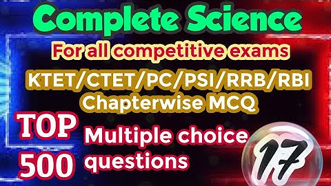 SSLC Science Important MCQs || KSEEB || Chapterwise MCQ