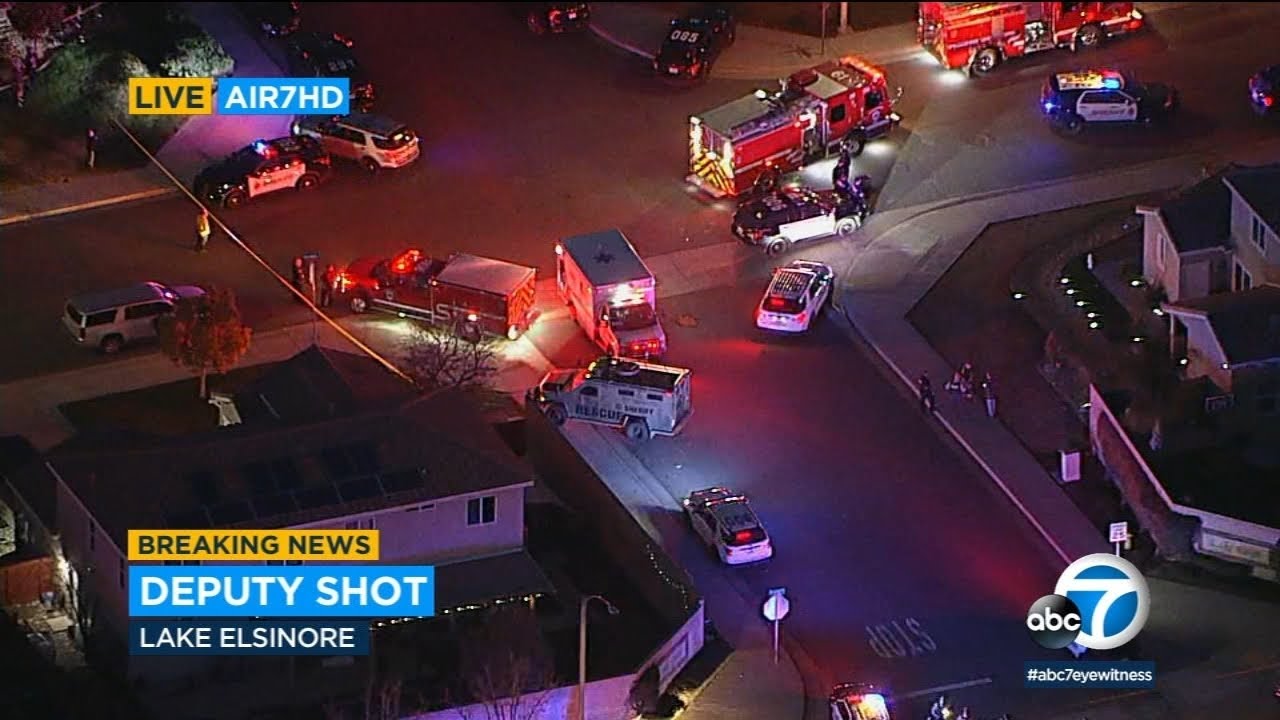Riverside County deputy shot, rushed to hospital - YouTube
