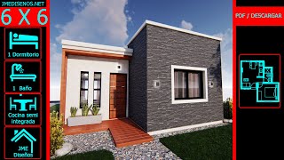 Casa 6 x 6 metros / Planos gratis