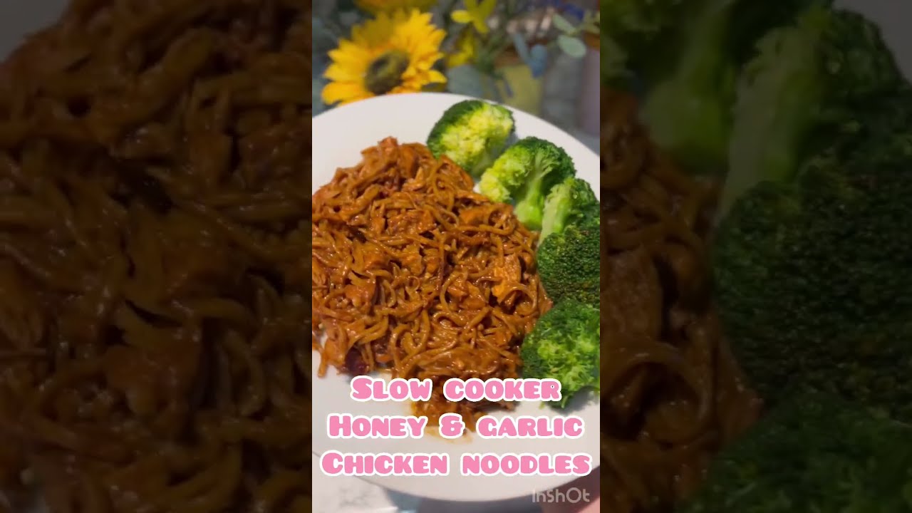 SLOW COOKER HONEY & GARLIC CHICKEN NOODLES YouTube