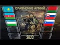 Казахстан Азербайджан Узбекистан vs Беларусь Словакия Словения 🇰🇿 Армия 2023 Сравнение военной мощи